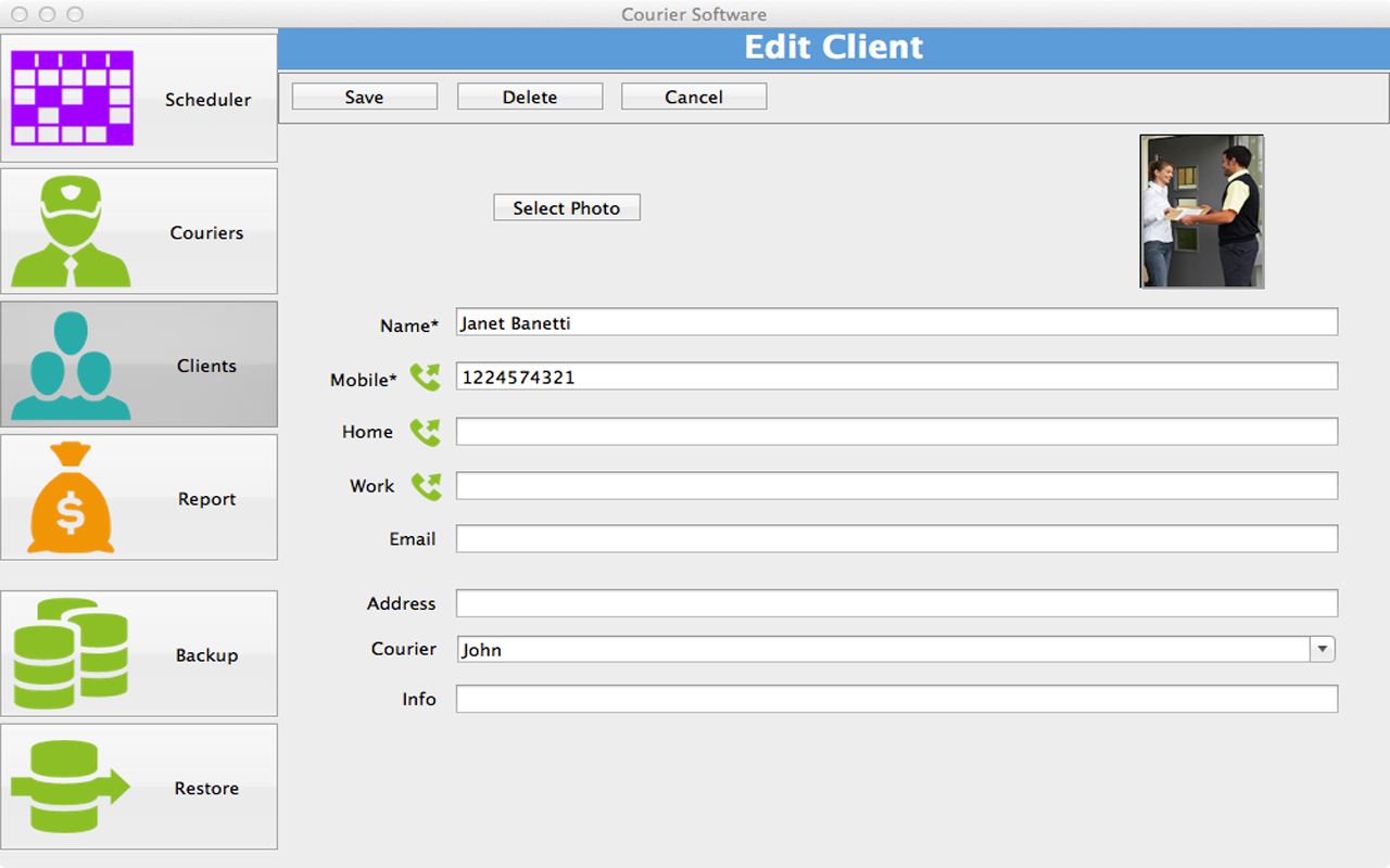 Courier Software for Mac