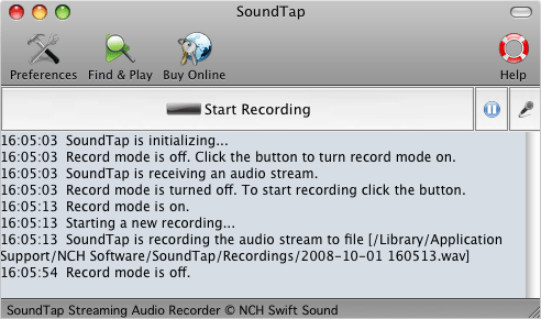 SoundTap Audio Stream Recorder Free Mac