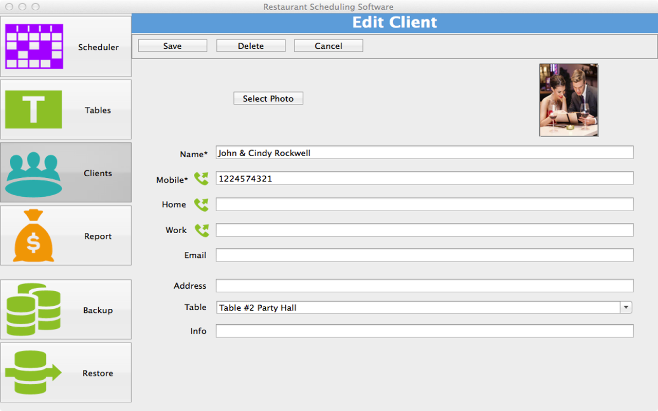 Restaurant Scheduling Software for Mac