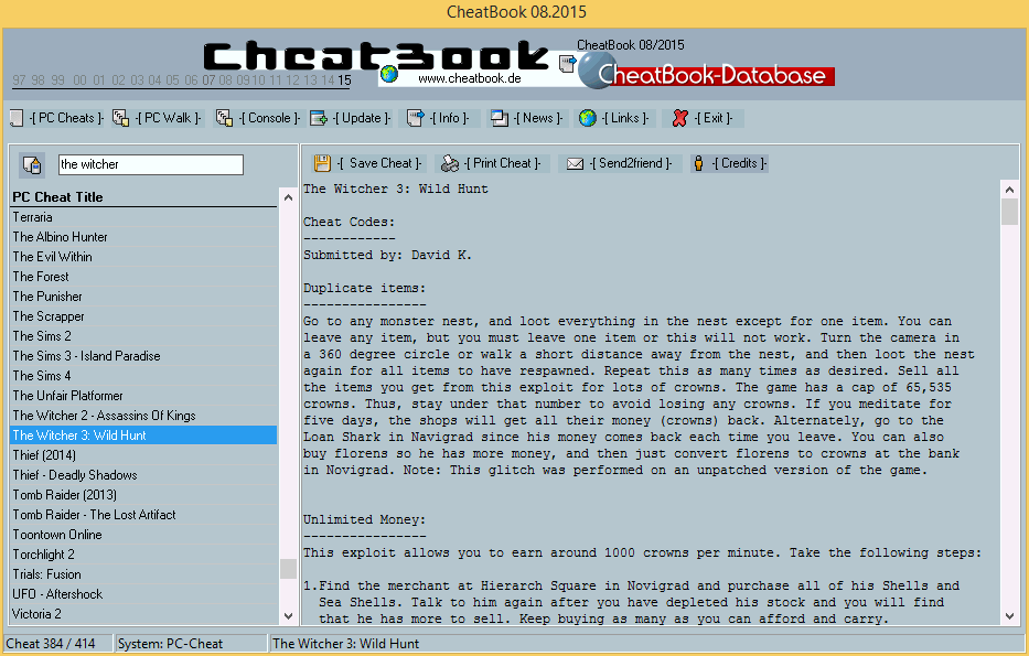 CheatBook Issue 08/2015