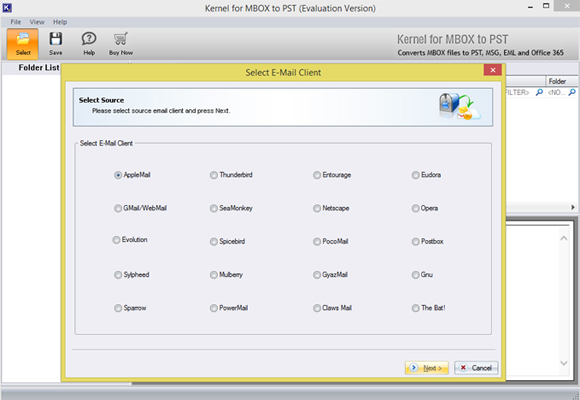Convert MBOX Mailbox to PST