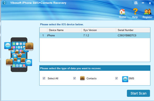 Vibosoft iPhone SMS+Contacts Recovery