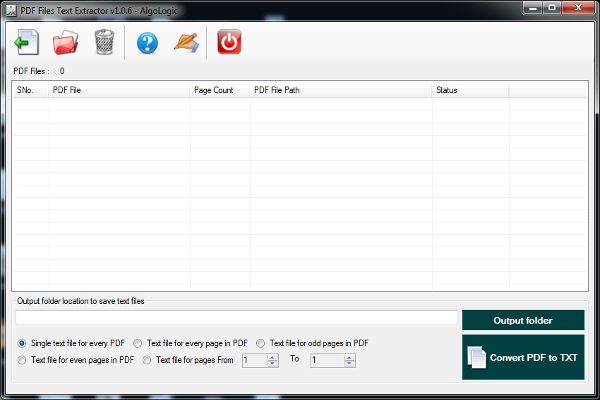 PDF Files Text Extractor