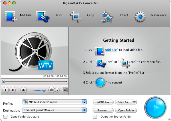 Bigasoft WTV Converter for Mac