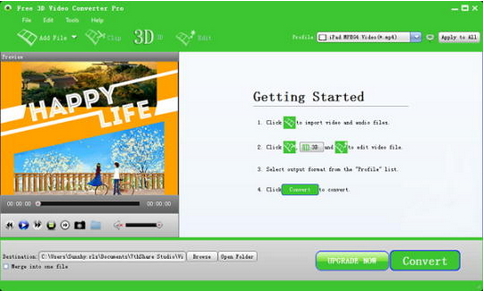 Free 3D Video Converter Pro