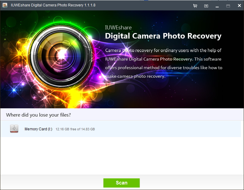 IUWEshare Digital Camera Photo Recovery