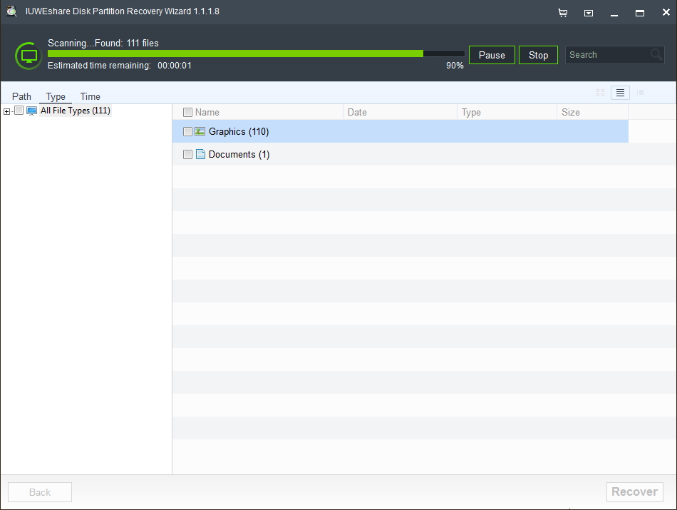 IUWEshare Disk Partition Recovery Wizard