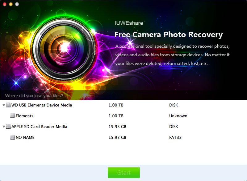 Mac Free Digital Camera Photo Recovery