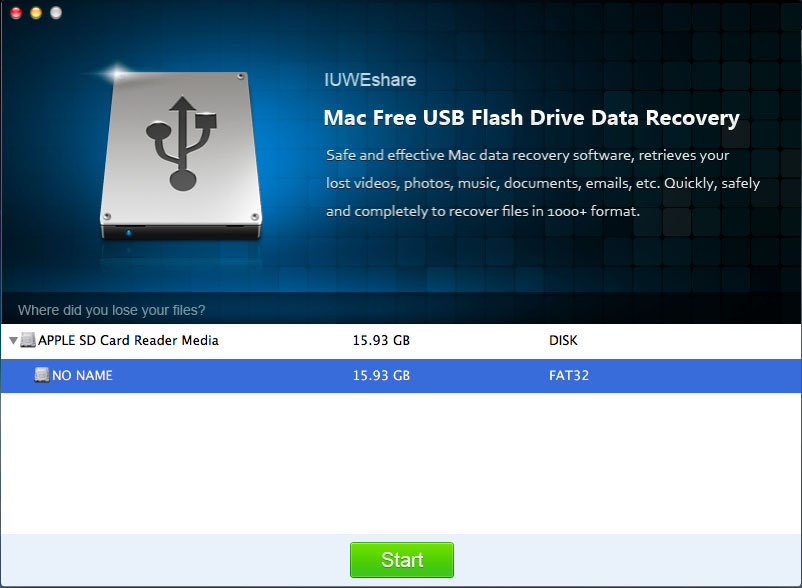 Mac Free USB Flash Drive Data Recovery