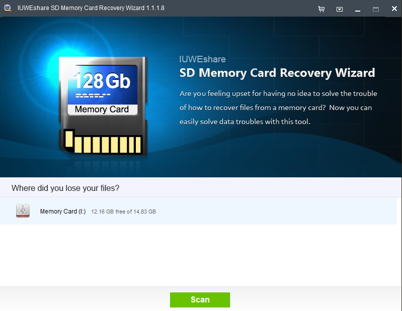 IUWEshare SD Memory Card Recovery Wizard
