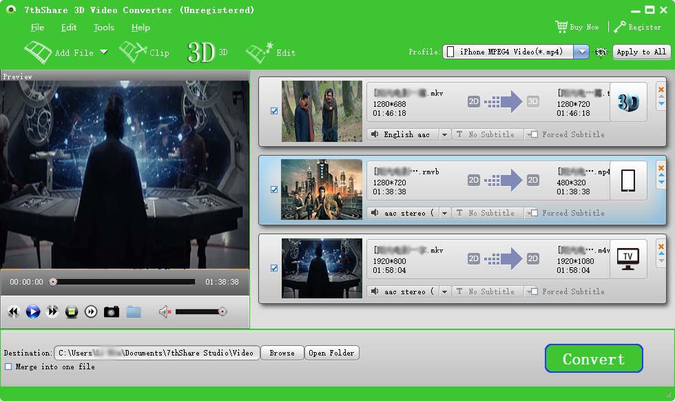 7thShare 3D Video Converter