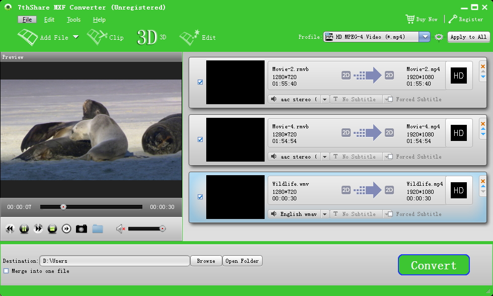 7thShare MXF Converter