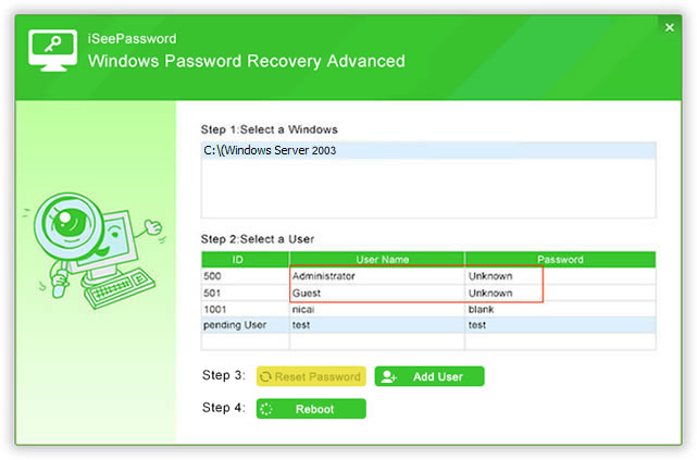 iSeePassword Windows Password Recovery Pro