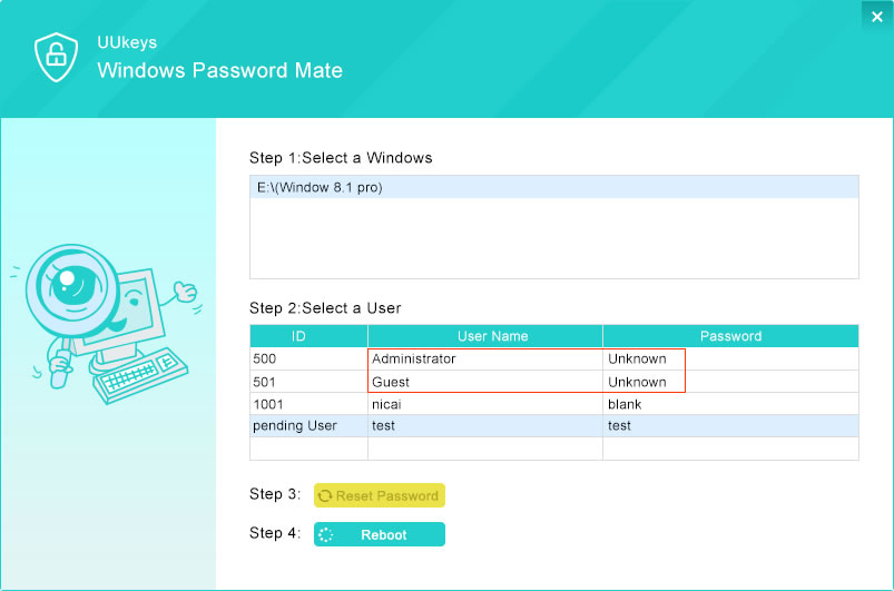 UUkeys Windows Password Mate