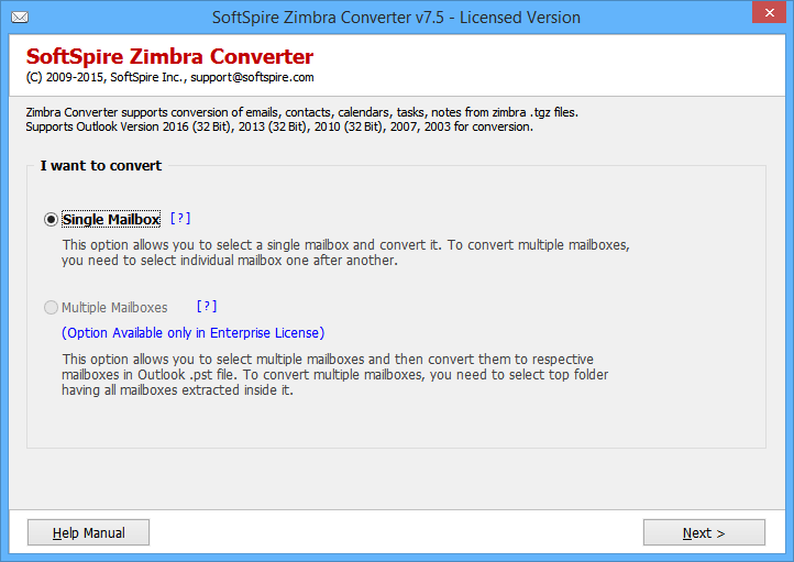 Export Zimbra Mail to Outlook 