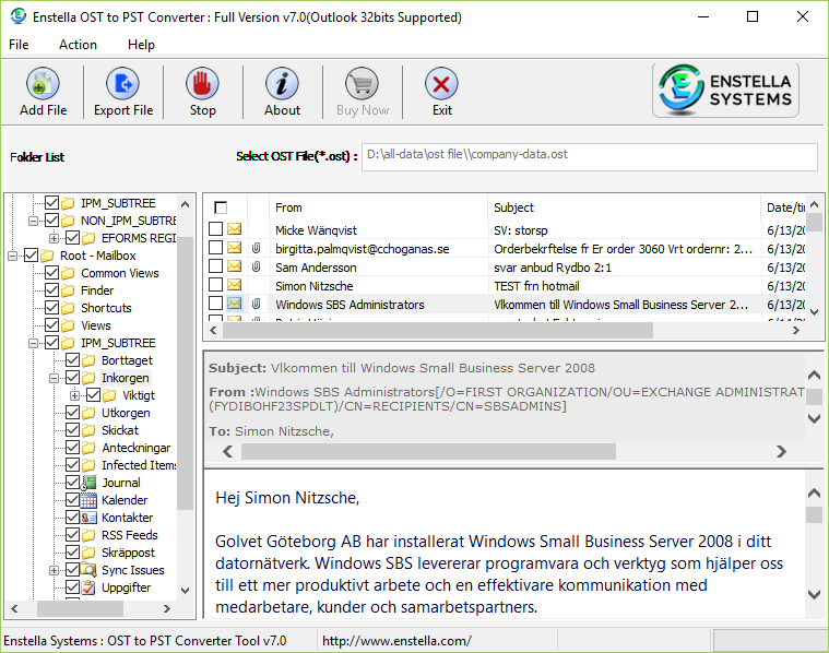 Outlook OST to PST Migration