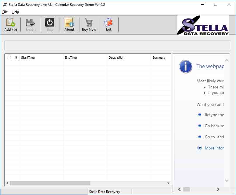 Live Mail Calendar Recovery