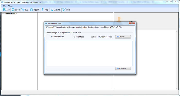 Softaken MBOX to NSF Converter