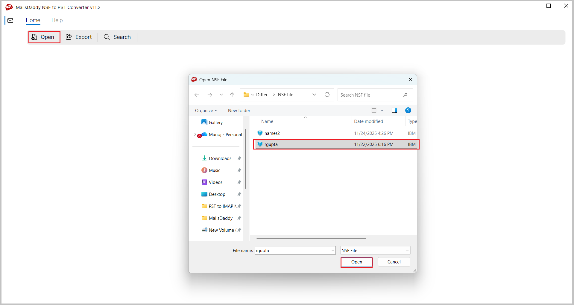MailsDaddy NSF to PST Converter
