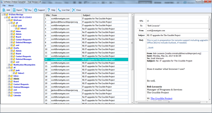 Softaken Zimbra Converter