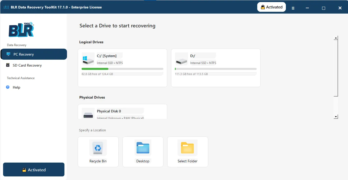 BLR Data Recovery Toolkit