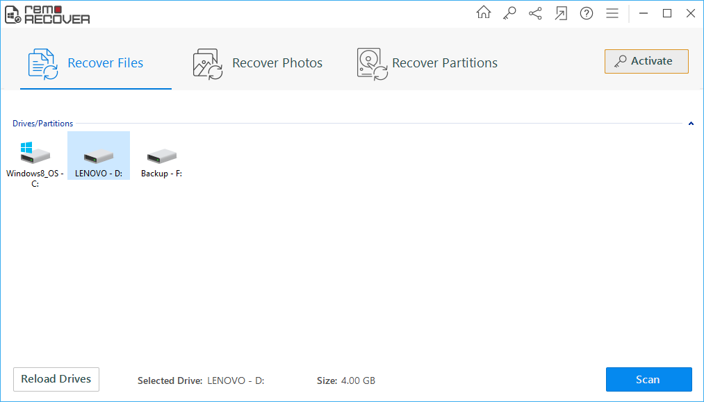 Remo Recover Windows Basic