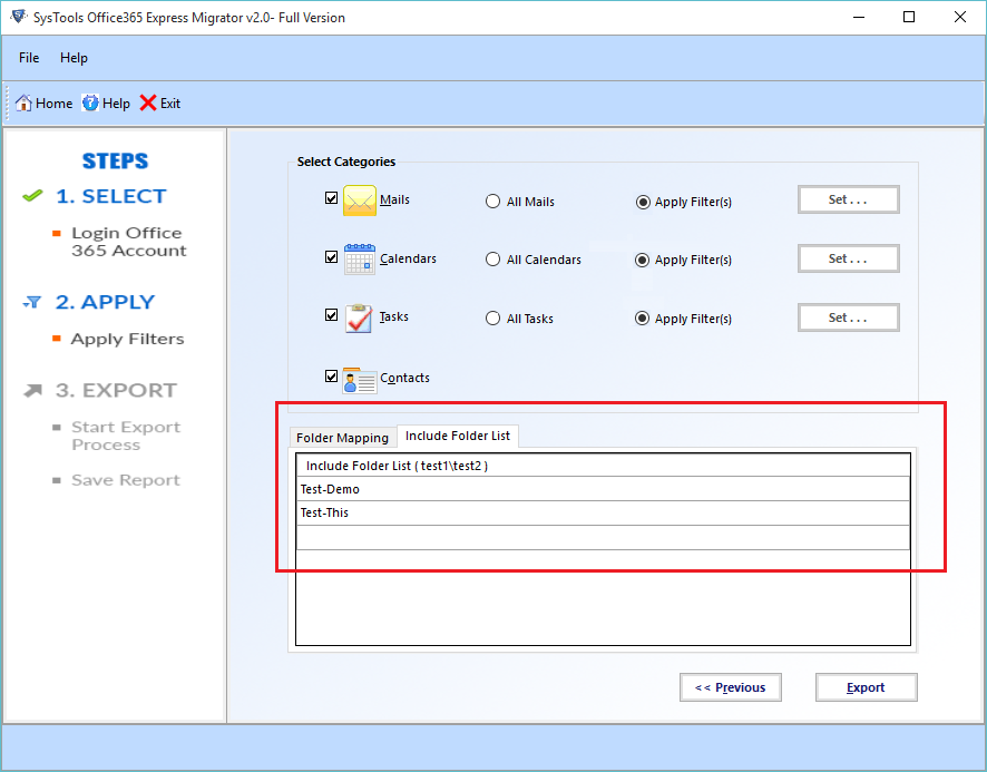 SysTools Office 365 Express Migrator