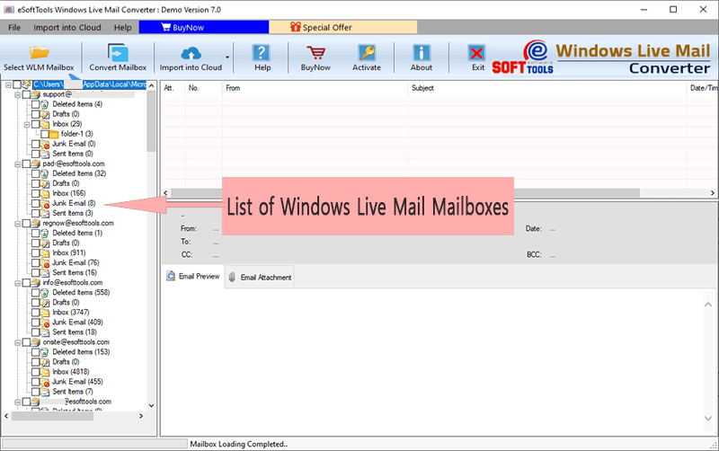 eSoftTools Windows Live Mail Converter