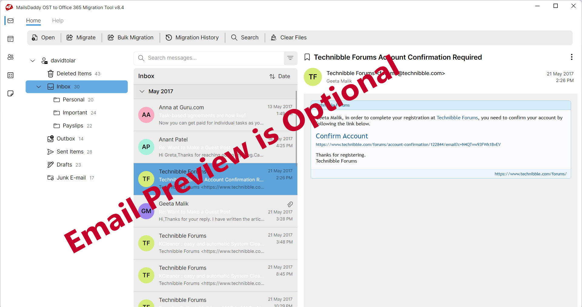 MailsDaddy OST to Office 365 Migration