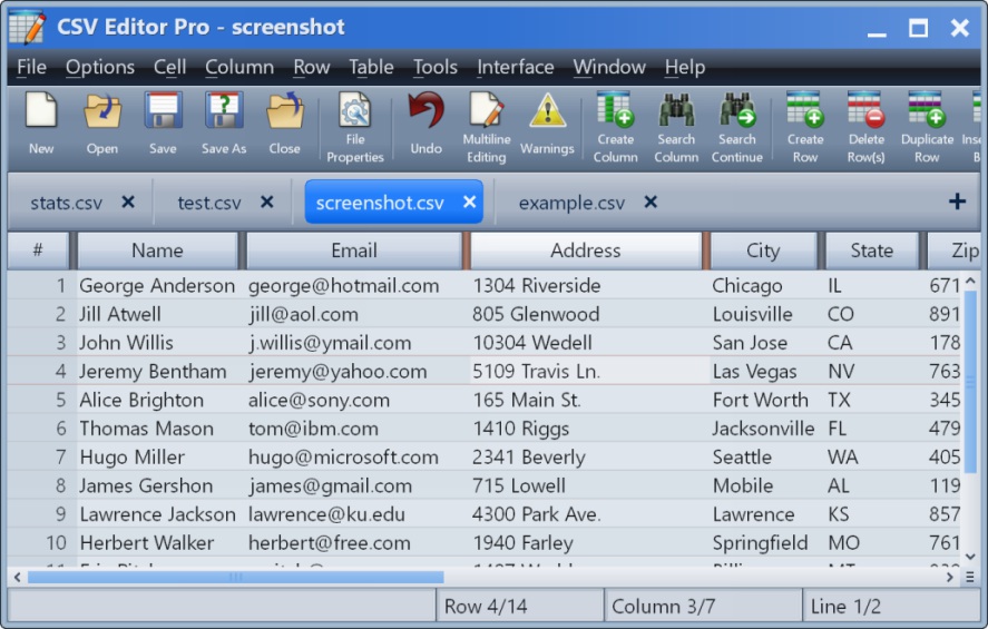 csv editor,csv files,csv software,spreadsheet,csv