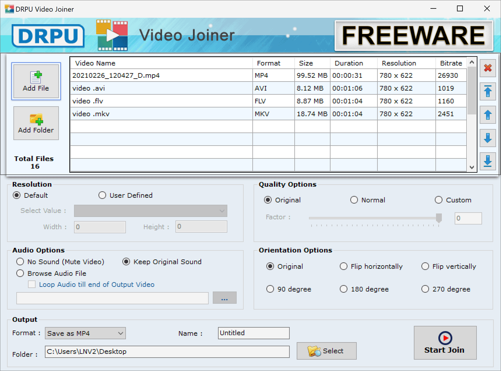 DRPU Video Joiner Freeware Software
