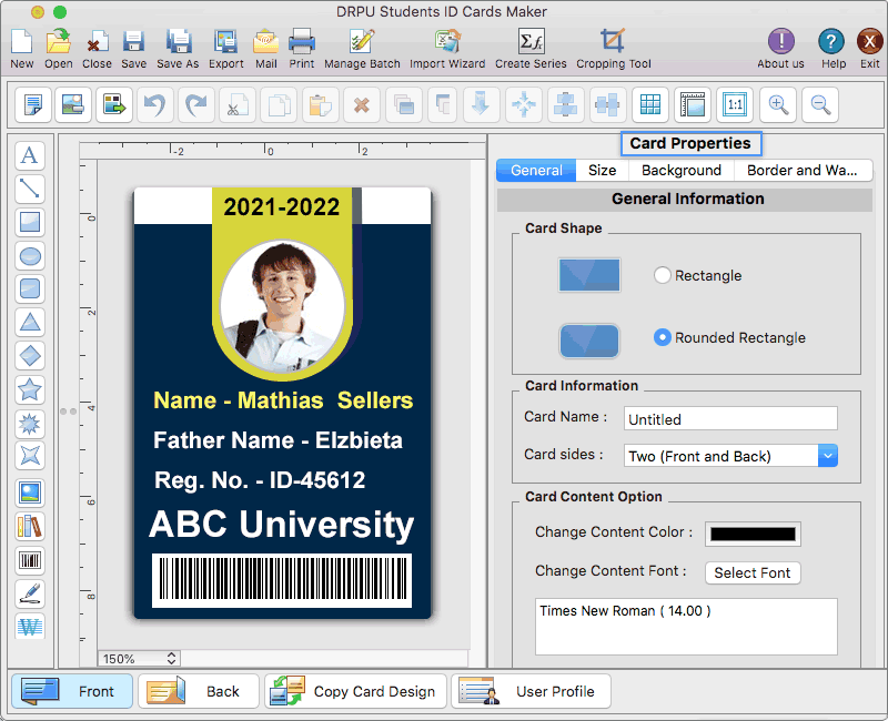 Student ID Card Maker for Apple Mac