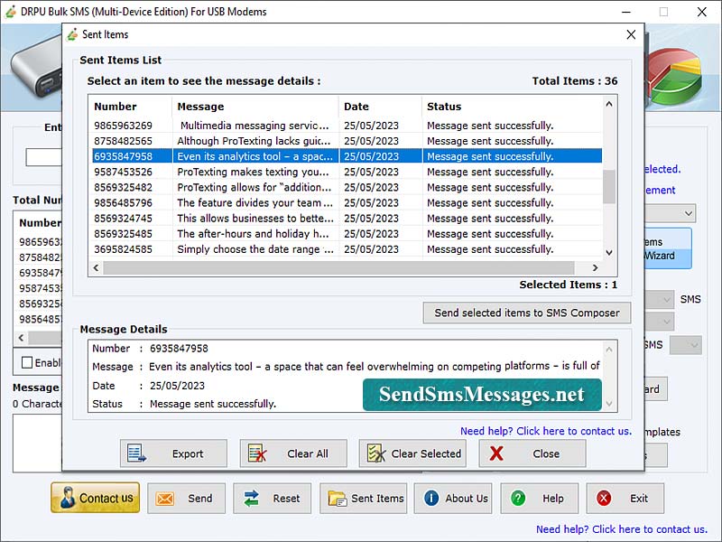 Modems GSM SMS Software