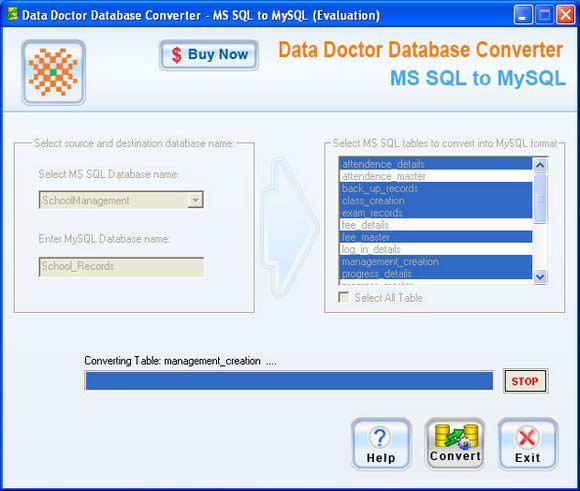 Migrate MS SQL To MySQL Database