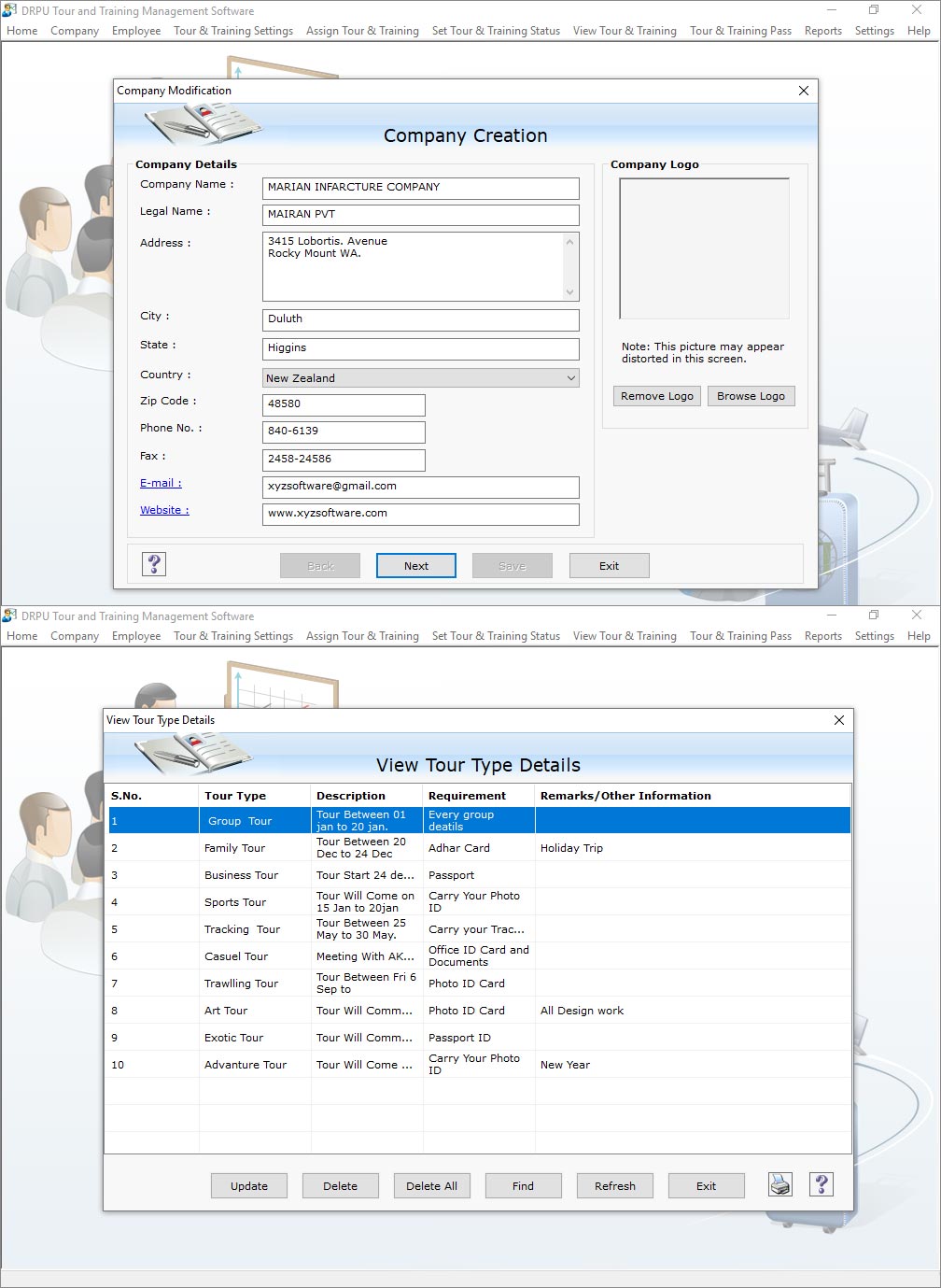 Employee Tour Management Software