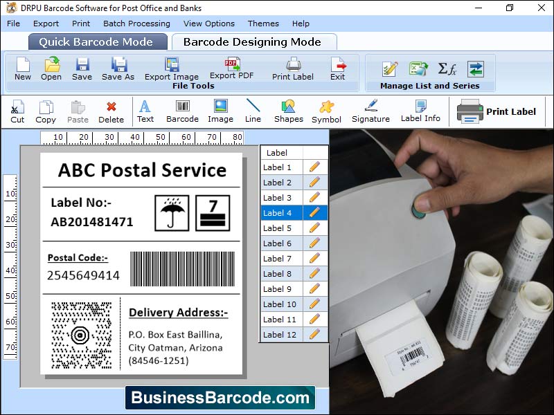 Postal Business Barcode