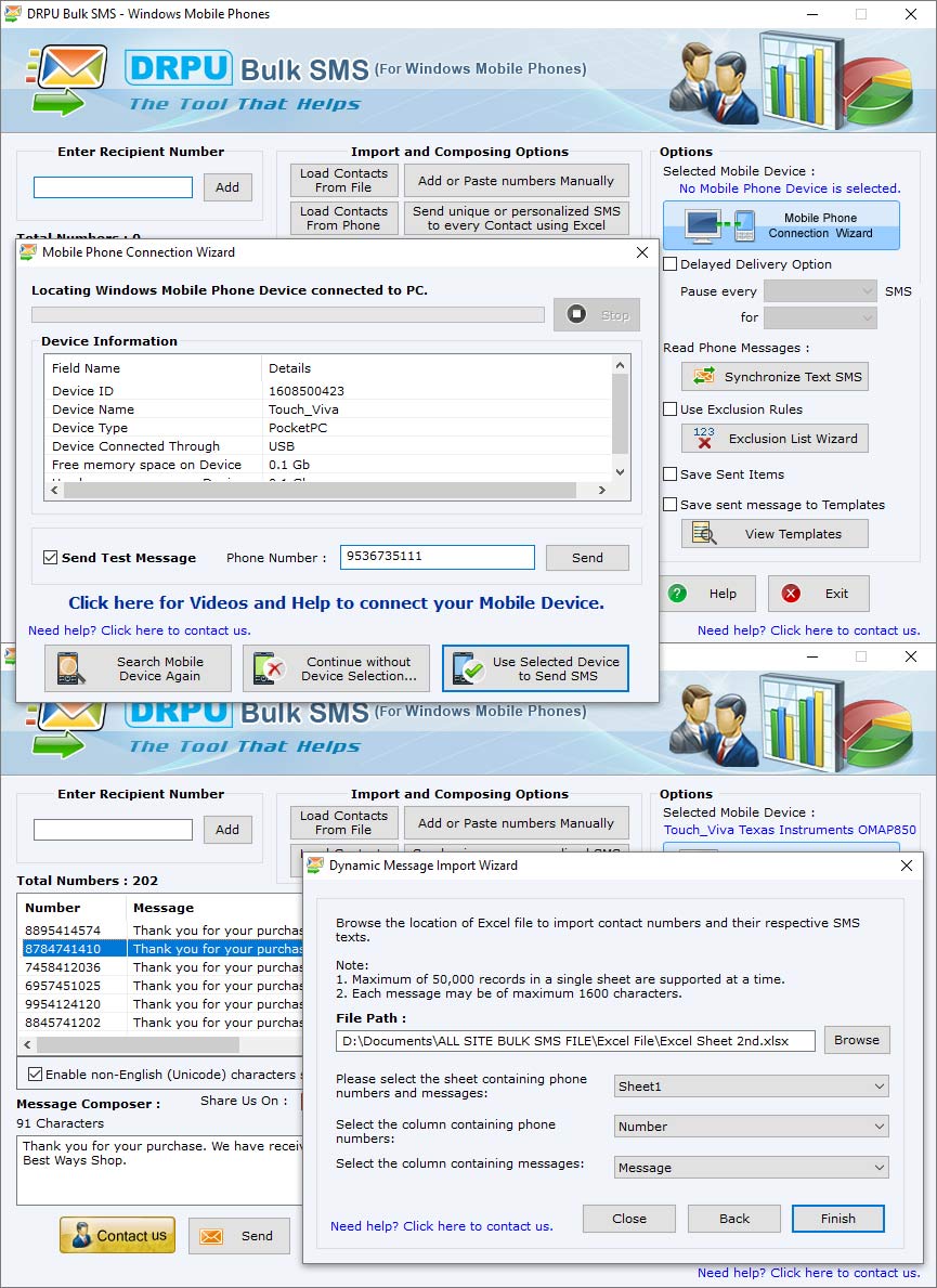 Bulk SMS Windows Mobile