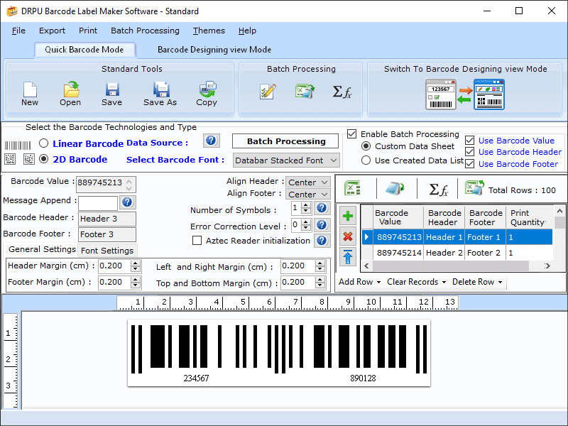 Excel Barcode Label Printing Software