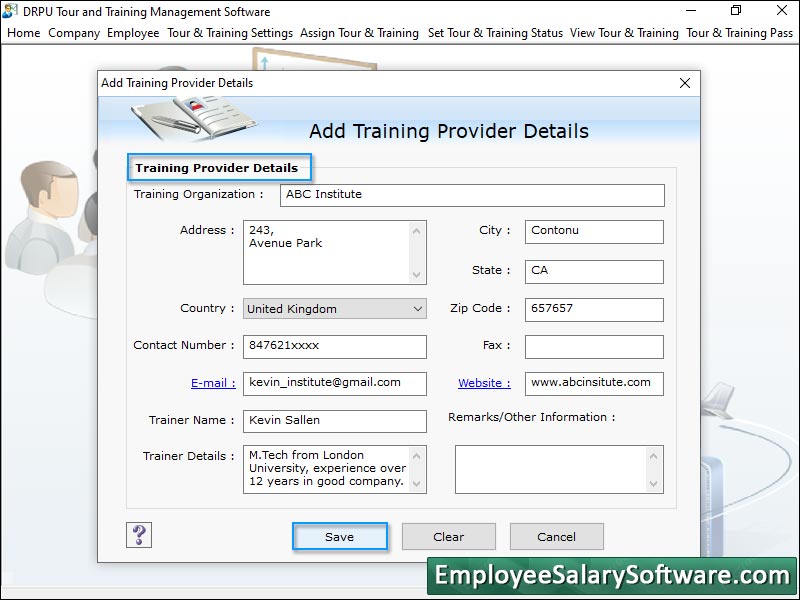 Employees Tour Management Software