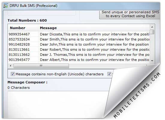 PC to Mobile Text SMS