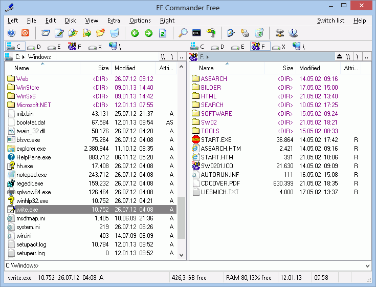EFSoftware,Commander,Tool,Utility,File Manager,Norton,Explorer Replacement,FTP,Packer,7-Zip,7ZIP,ACE,ARC,ARJ,BZIP,BZIP2,CAB,CPIO,GZIP,IMG,ISO9660,LHA,RAR,RPM,SFX,SQX,TAR,TBZ,TGZ,TXZ,XZ,ZIP,Zip64,ZOO
