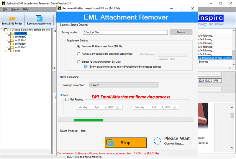 eml attachment remover, remove attachment from eml, extract attachment from eml, remove eml attachments, delete attachment from eml