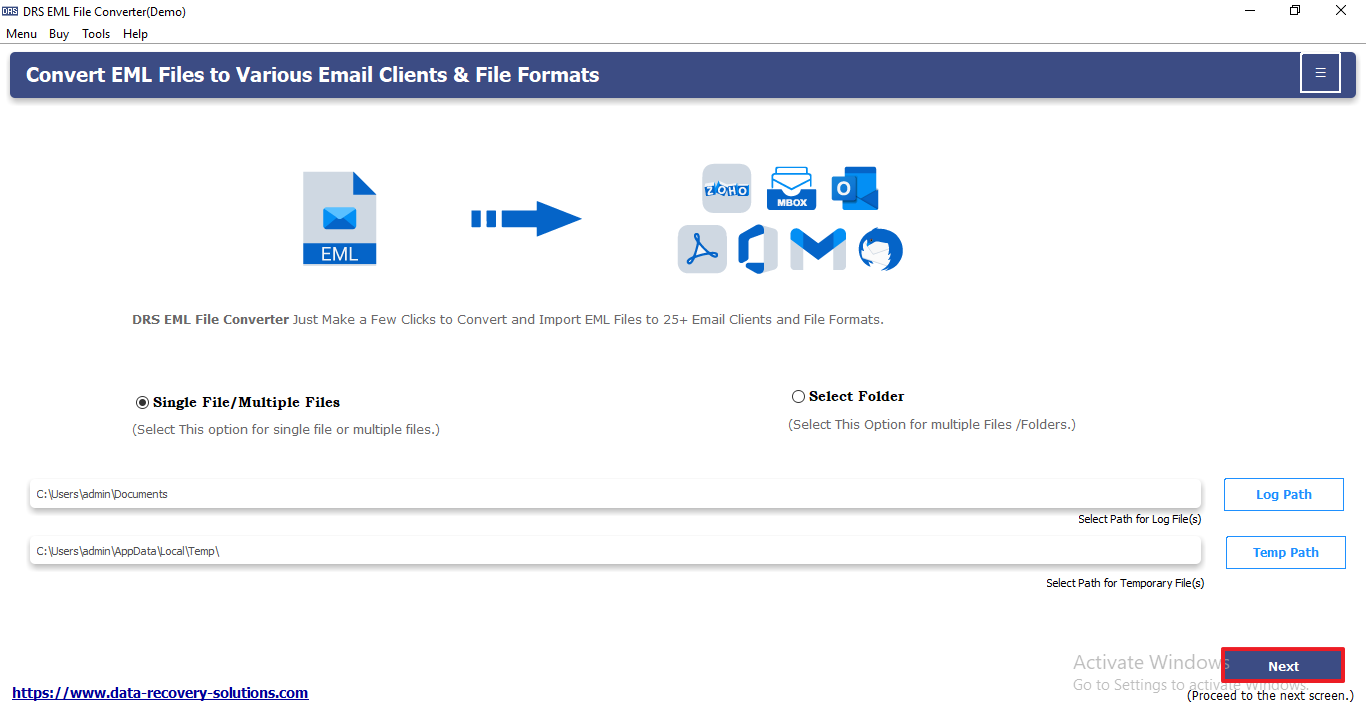 EML Converter, EML file Converter, EML converter wizard, convert EML to PST, Convert EML to Office 365