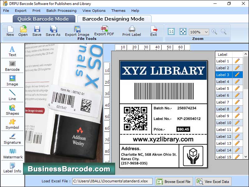 Label, creator, software, design, multiple, colorful, images, manufacture, business, products, publisher, barcode, generator, utility, make, pallets, ribbons, linear, objects, price, coupons, modify, stickers, security, assets, tags, library, books