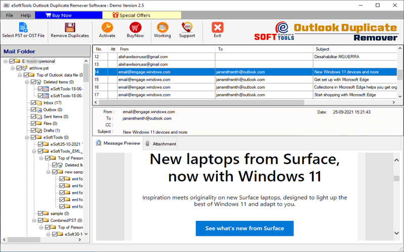 outlook duplicate remover, remove outlook duplicate items, remove duplicates outlook items