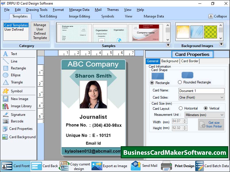 Business, ID, Card, Design, Software, generate, multiple, tag, sequential, random, constant, series, make, bulk, badge, employee, student, line, text, pencil, image, object, create, identity, shape, size, color, font, computer, software