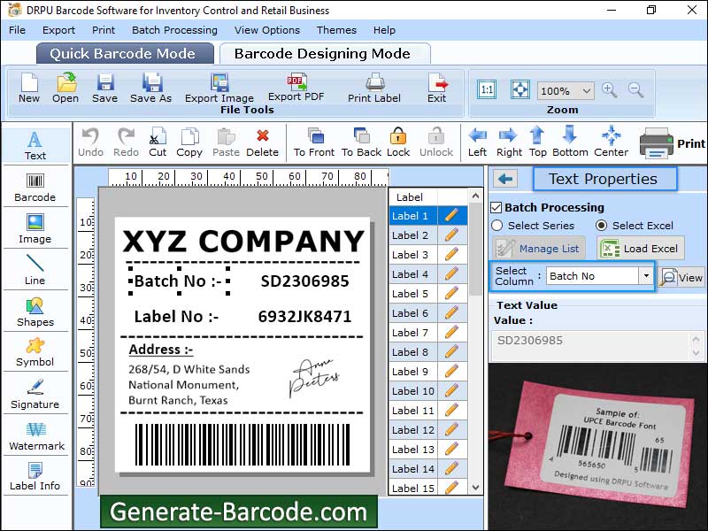 Standard, barcode, maker, software, generate, label, tags, retail, business, product, create, stickers, coupon, code, image, inventory, application, linear, 2dimansional, scanning, printable, vendor, customer, customize, header, footer
