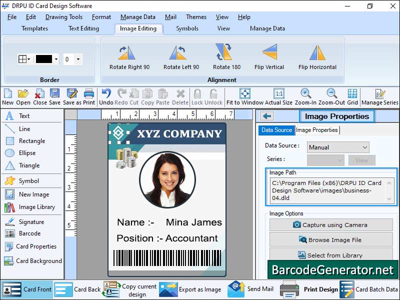 professional, employee, ID, card, maker, application, design, unique, business, graphic, voting, barcode, standard, badges, print, manufacture, identity, application, label, eclipse, rectangle, arc, manufacture, barcode, windows, sticker, logo