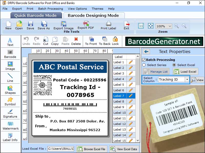 Barcode, generator, tool, label, maker, application, program, generates, creates, standard, images, business, labels, post, office, bank, tags, sticker, asset, color, shapes, sizes, designing, printing, utility, custom, industrial, system