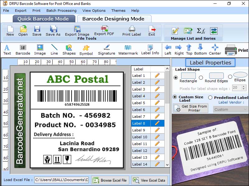 Barcode label generator software, create bar code tags, postal barcode generator, free online barcode creator, linear bar code maker, barcode designing software,  generate 2d barcode, how to build bank barcodes, design free barcode images
